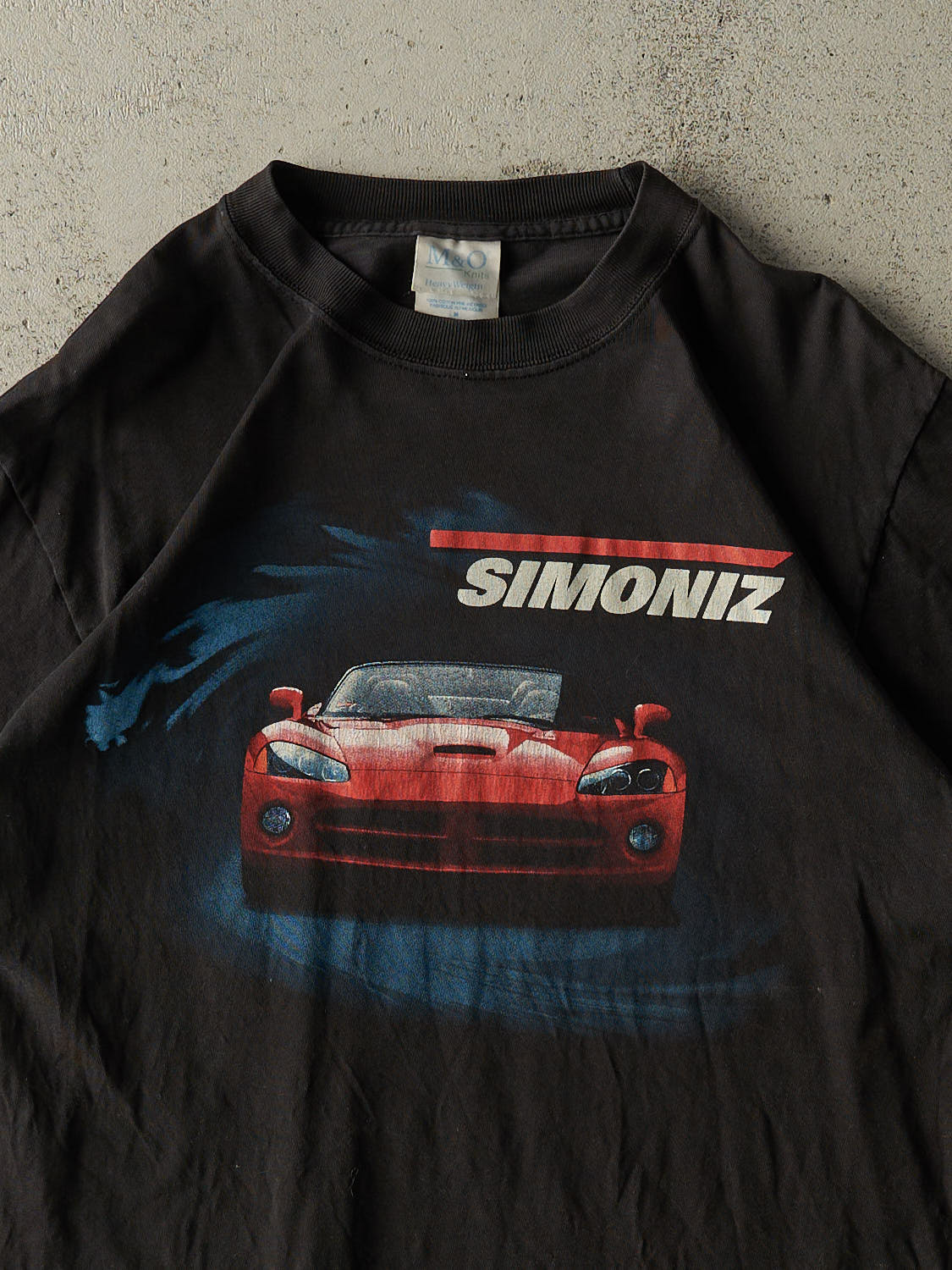 Vintage Y2K Black Simoniz Dodge Viper Tee (XS/S) - Image 2