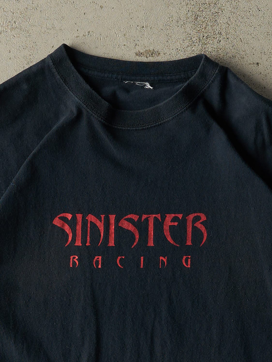 Vintage Y2K Faded Black Sinister Racing Tee (M/L) - Image 2