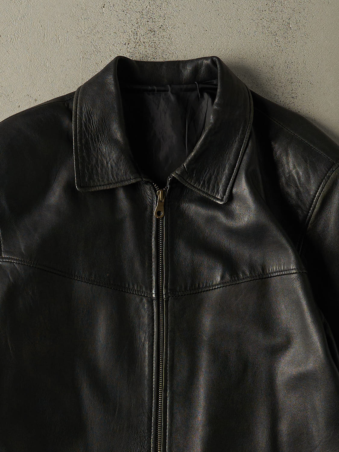 Vintage 90s Black Soft Leather Jacket (L/XL) - Image 2