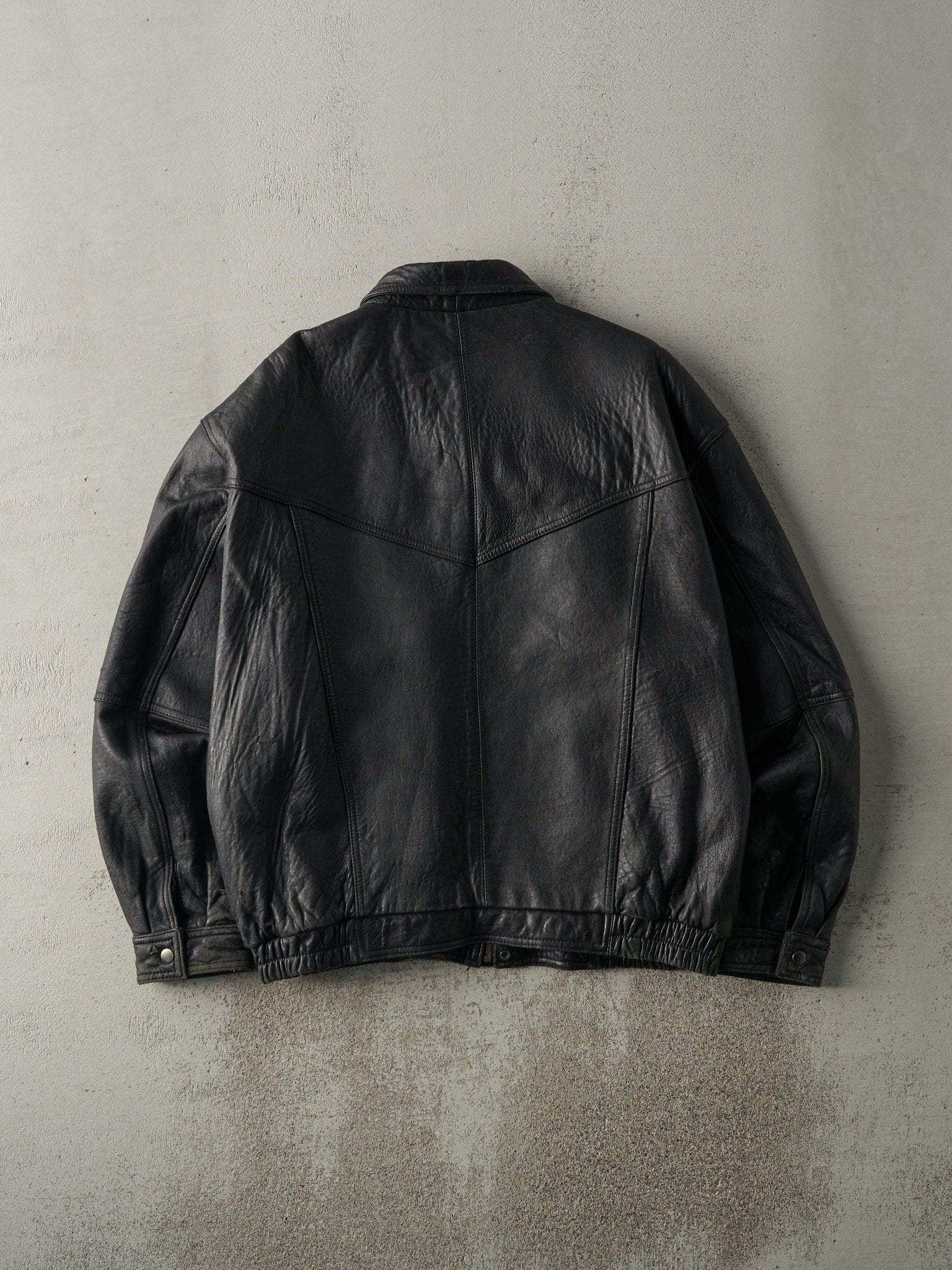 Vintage 90s Black Studio Concepts Leather Jacket (L) - Image 2