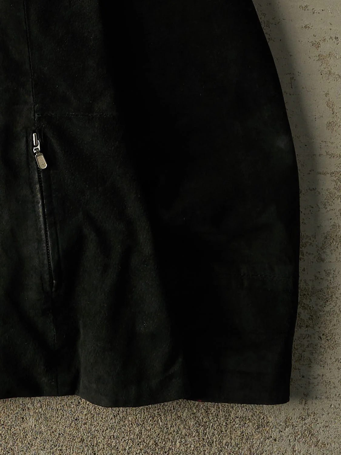 Vintage 90s Black Suede Leather Jacket (L) - Image 4