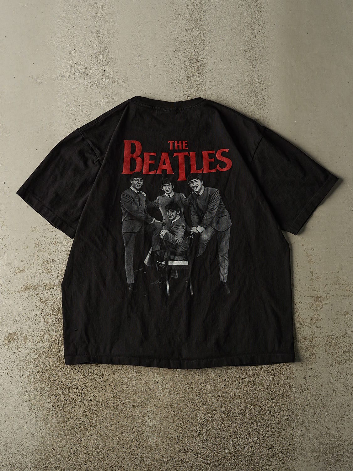 Vintage 90s Black The Beatles Tee (XL/XXL) - Image 2