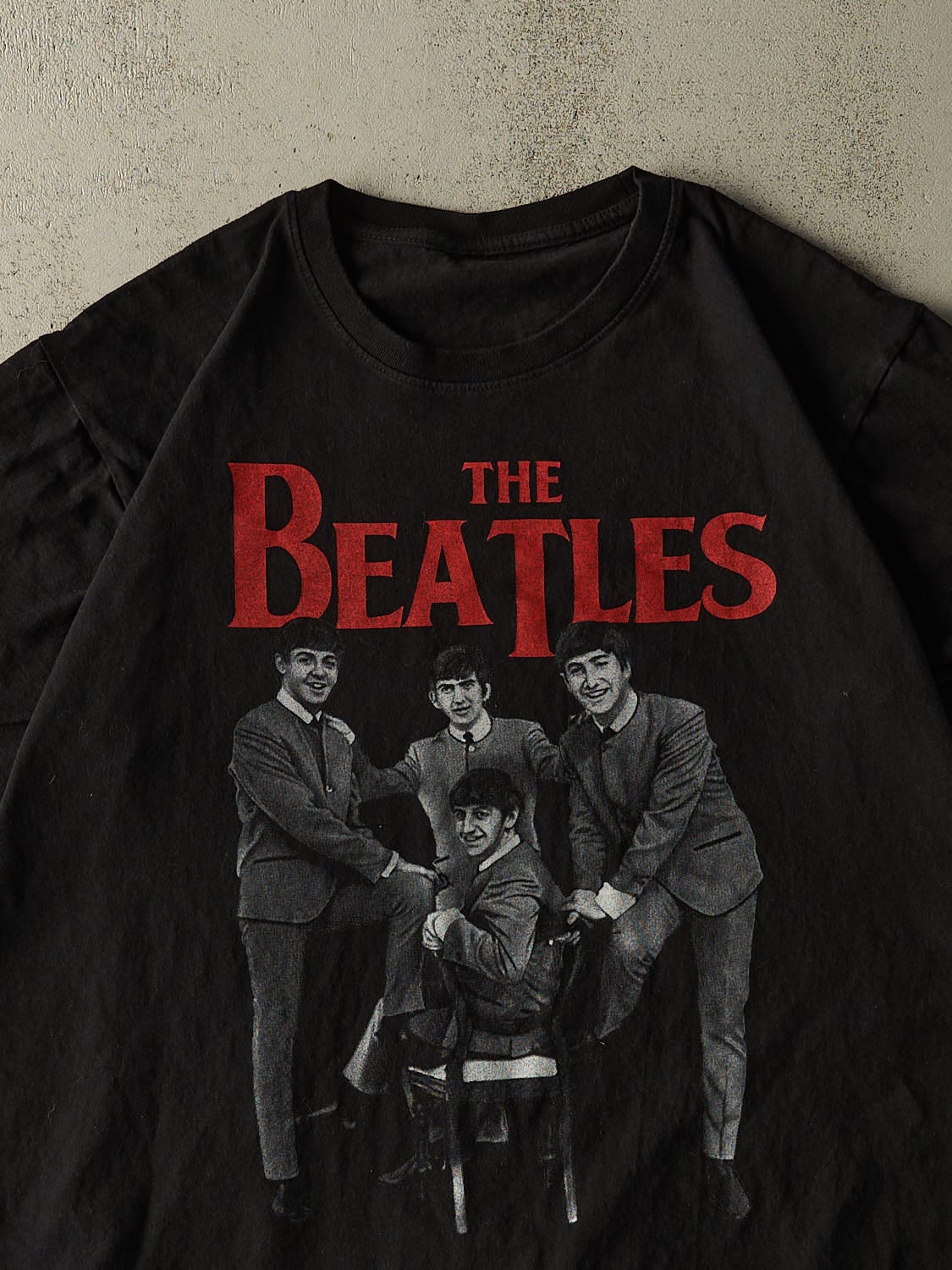 Vintage 90s Black The Beatles Tee (XL/XXL) - Image 3
