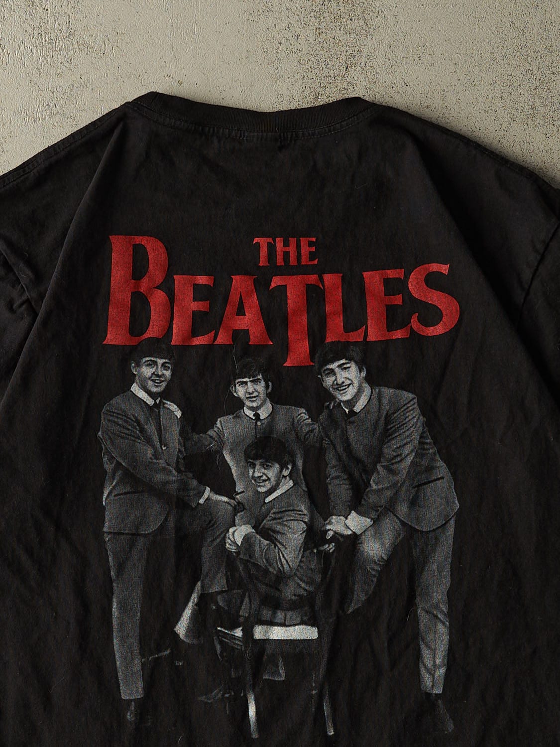 Vintage 90s Black The Beatles Tee (XL/XXL) - Image 4