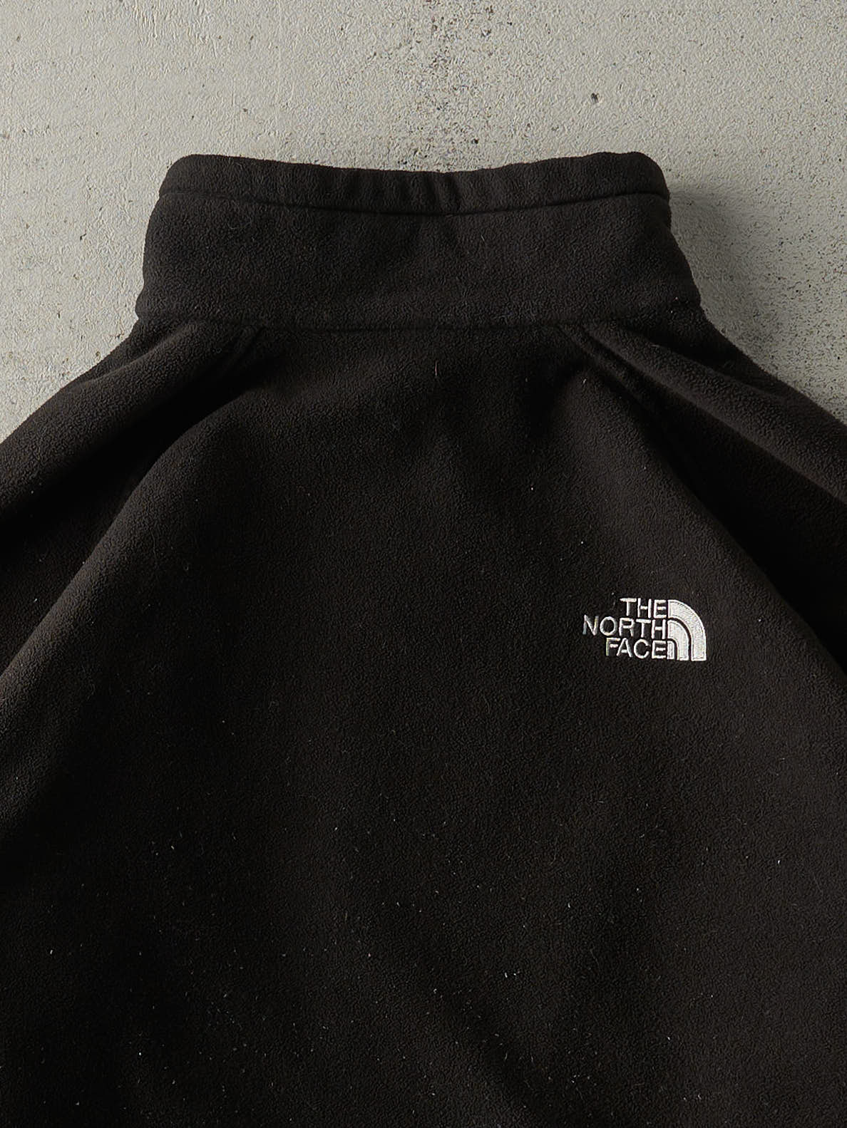 Vintage 90s Black The North Face Fleece Zip Up Sweater (L) - Image 4
