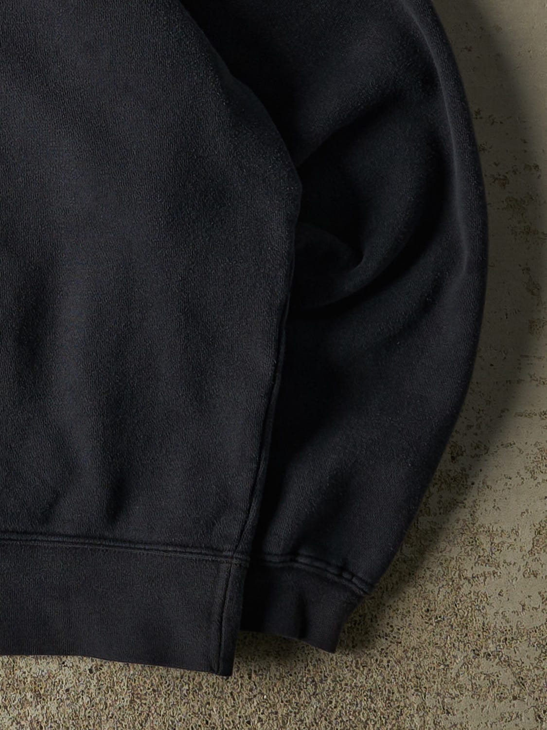 Vintage 90s Faded Black Tommy Hilfiger Denim Crewneck (M/L) - Image 4