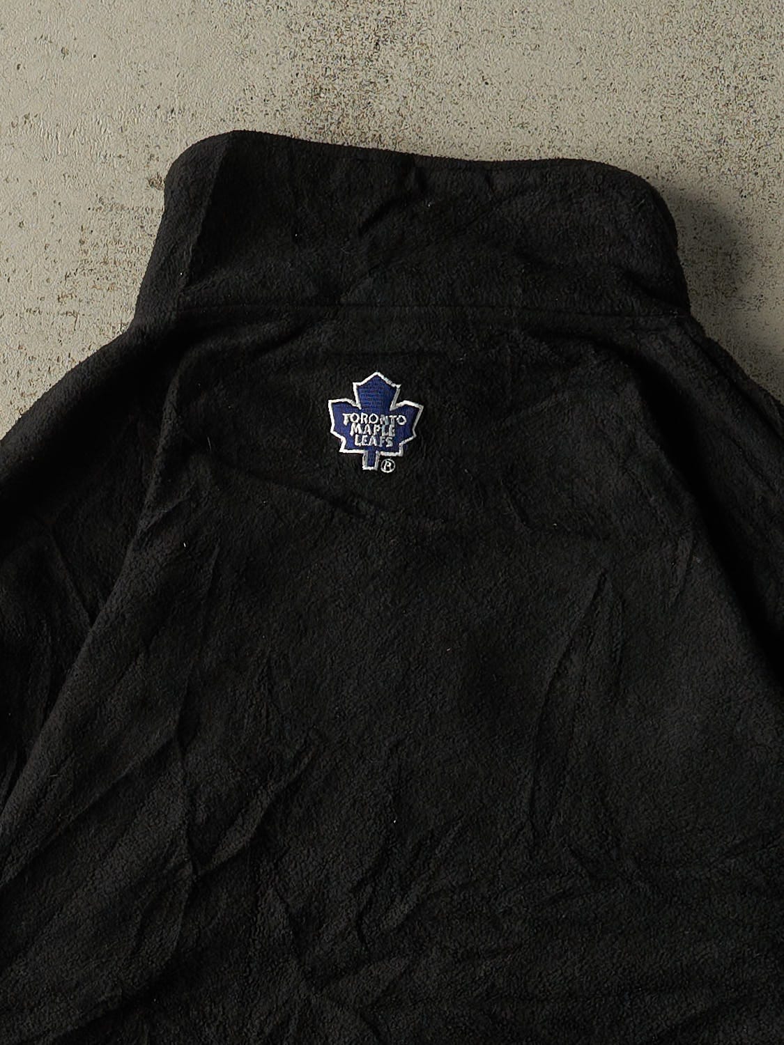 Vintage 90s Black Toronto Maple Leafs Quarter Zip Fleece (XL/XXL) - Image 4