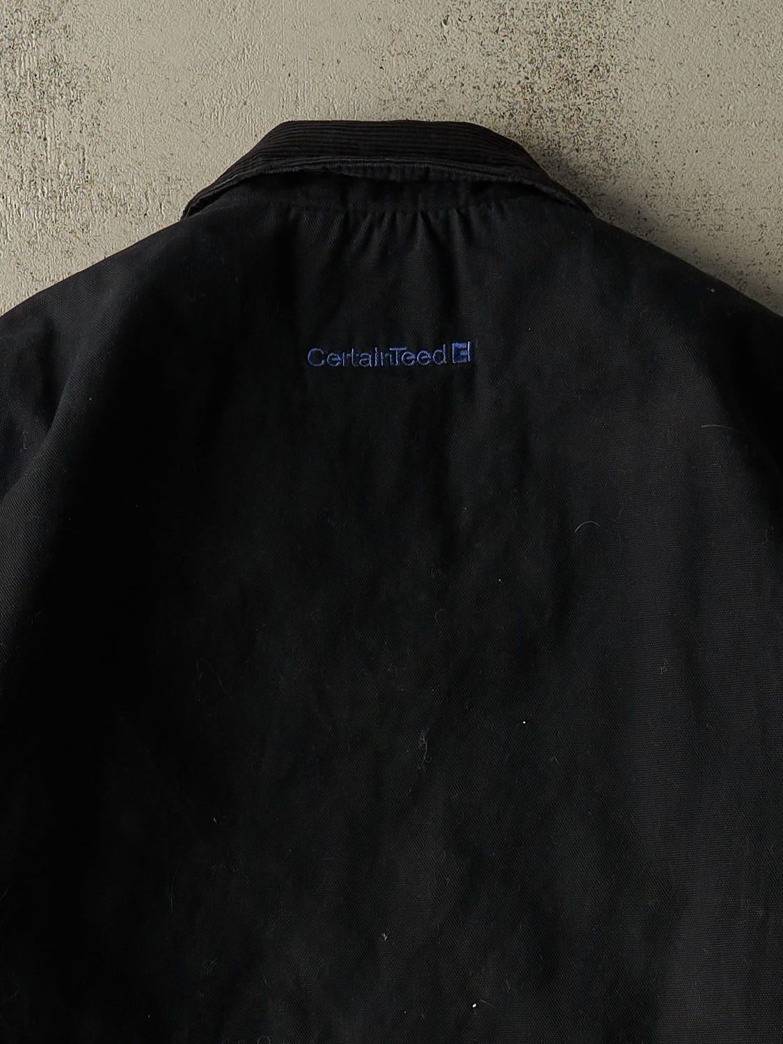 Vintage 90s Black Tough Duck Embroidered Work Jacket (XL) - Image 4