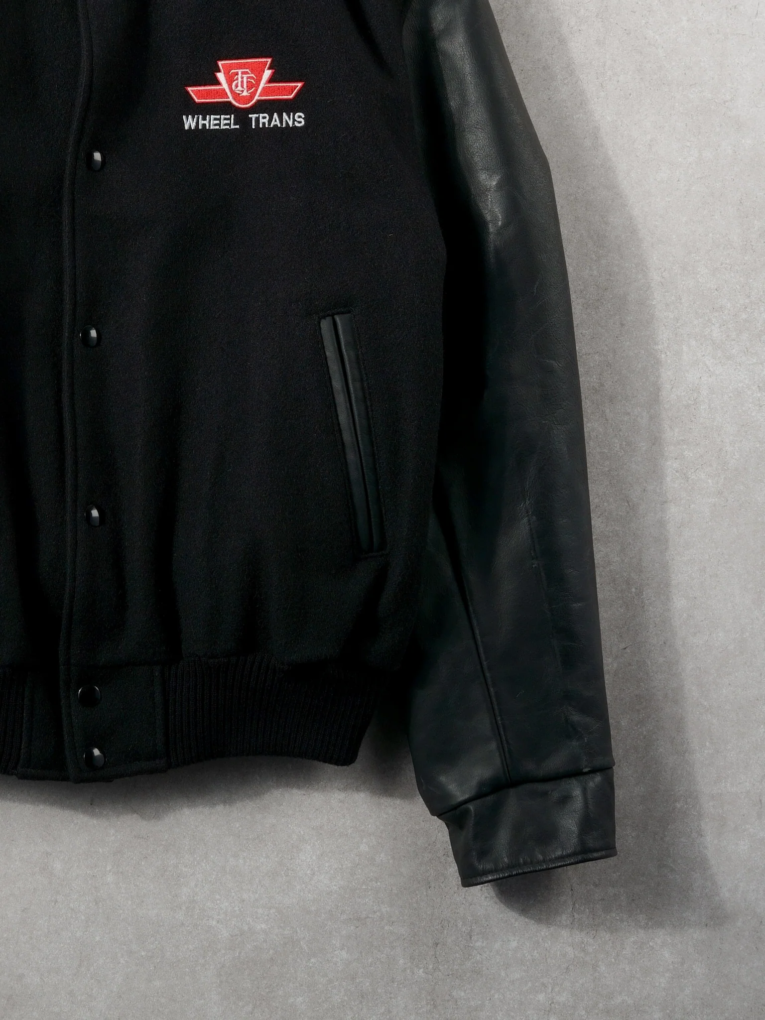 Black TTC Wheel Trans Ride The Rocket Bomber Jacket (L) - Image 5