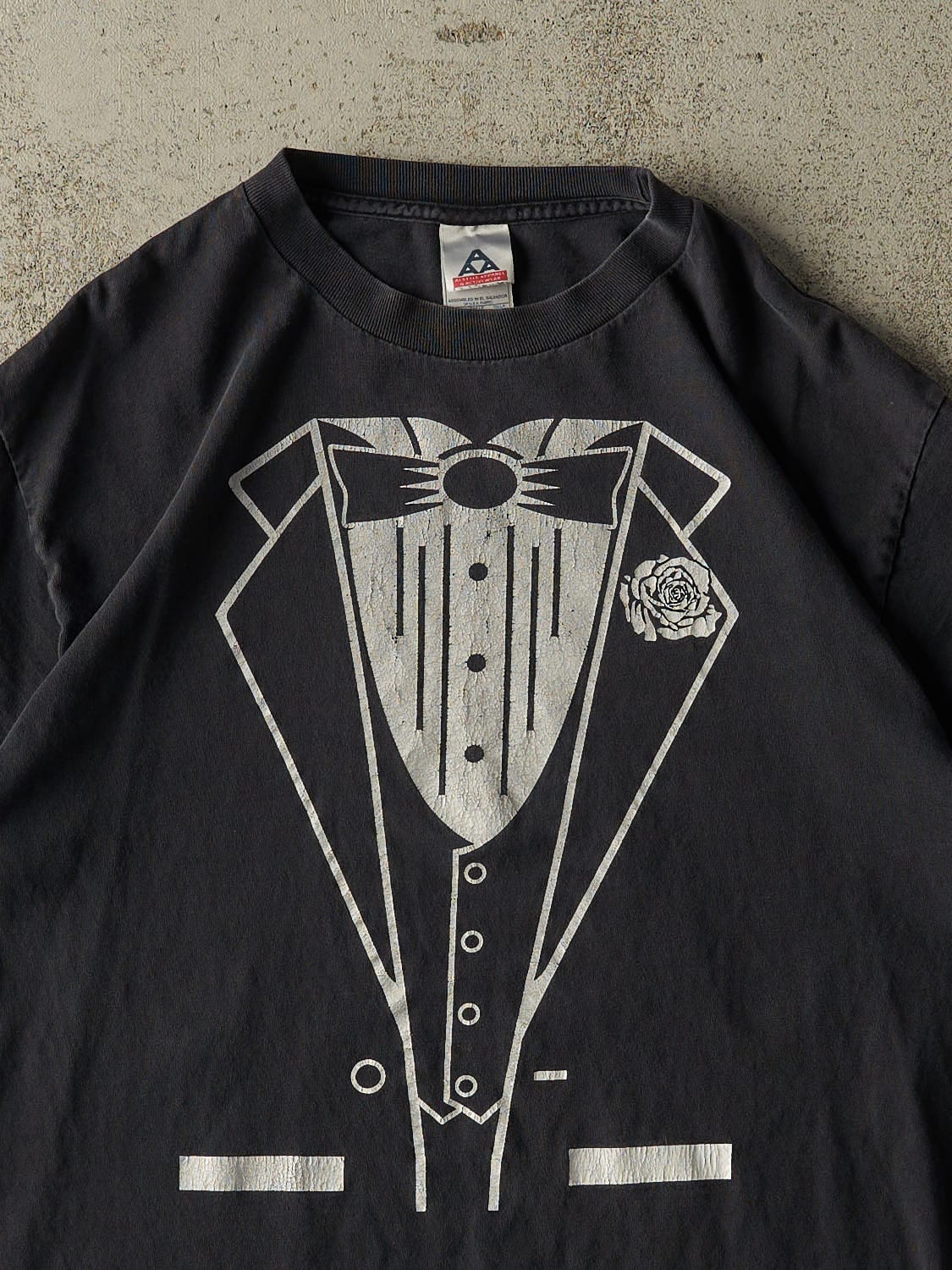 Vintage Y2K Black Tuxedo Funny Tee (M/L) - Image 2