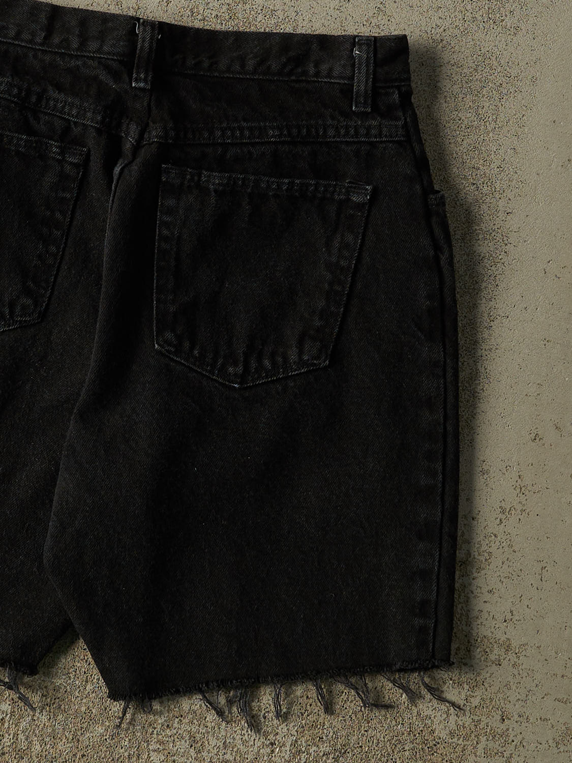 Vintage 90s Black Wrangler Cut Off Jean Shorts (29x8.5) - Image 5