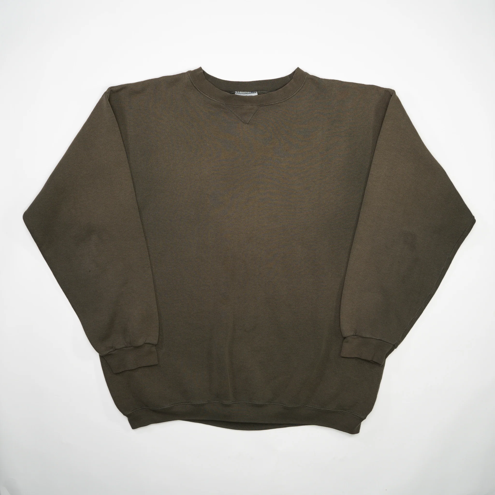 Vintage 90s Blank Olive Crewneck (XXL)