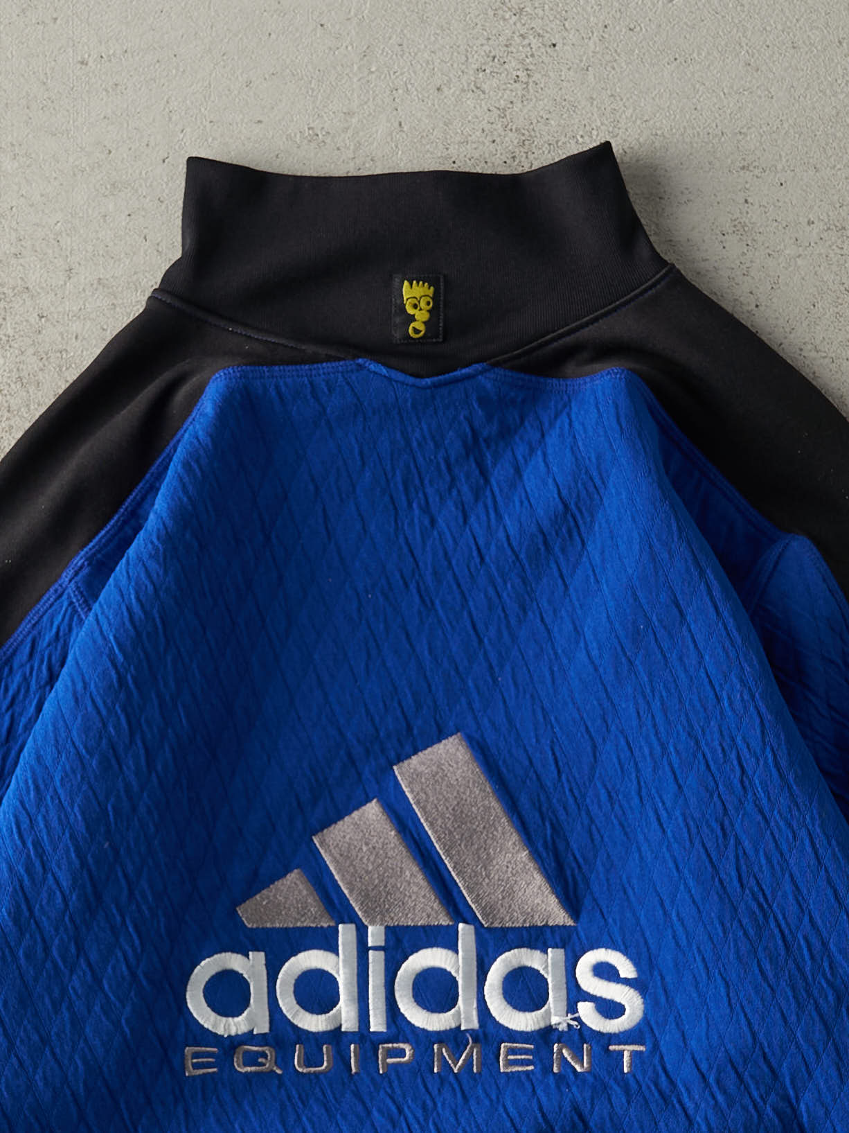 Vintage 90s Blue & Black Adidas Equipment Sweatshirt (M/L) - Image 4