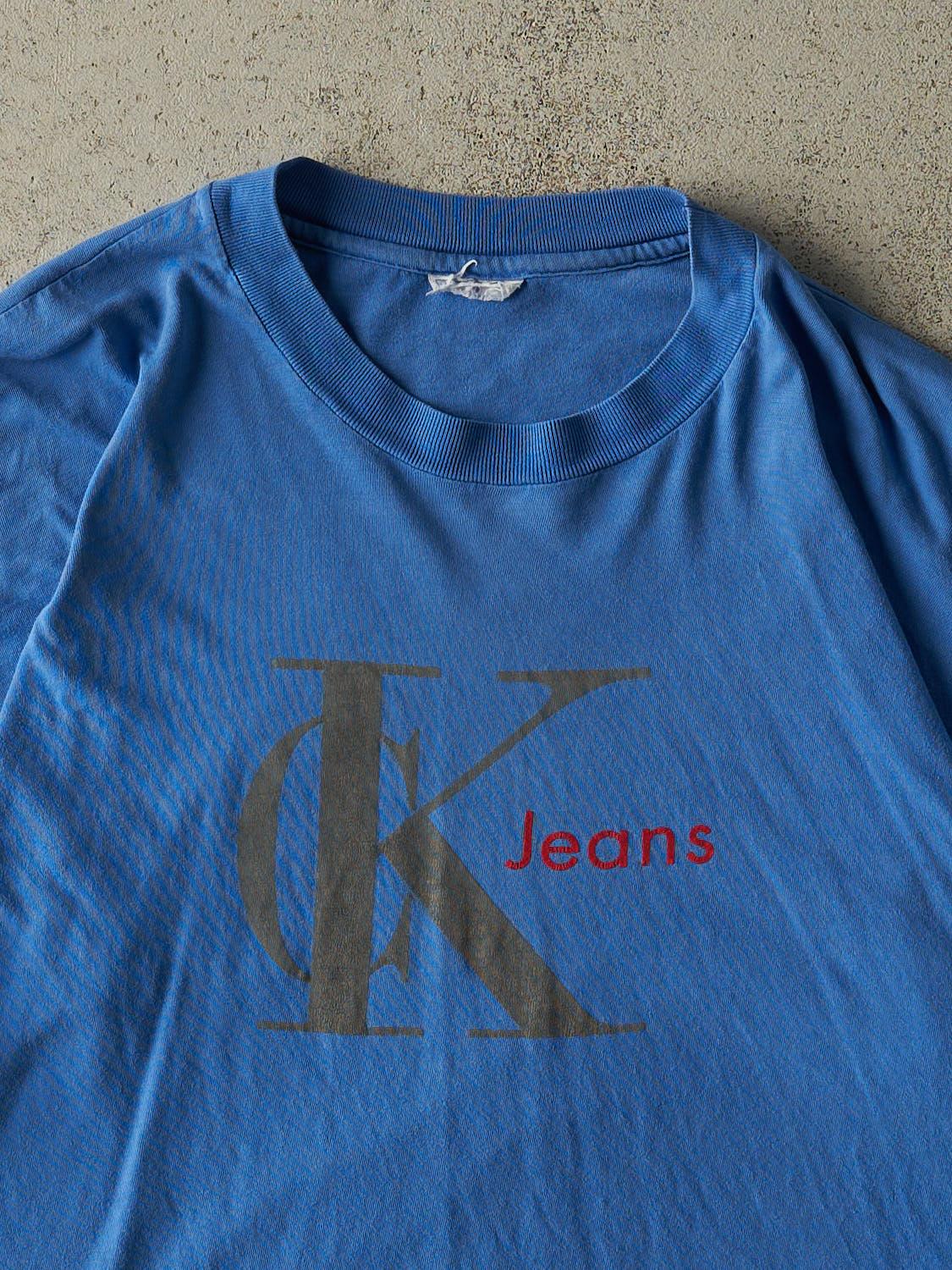 Vintage 90s Blue Calvin Klein Tee (M) - Image 2