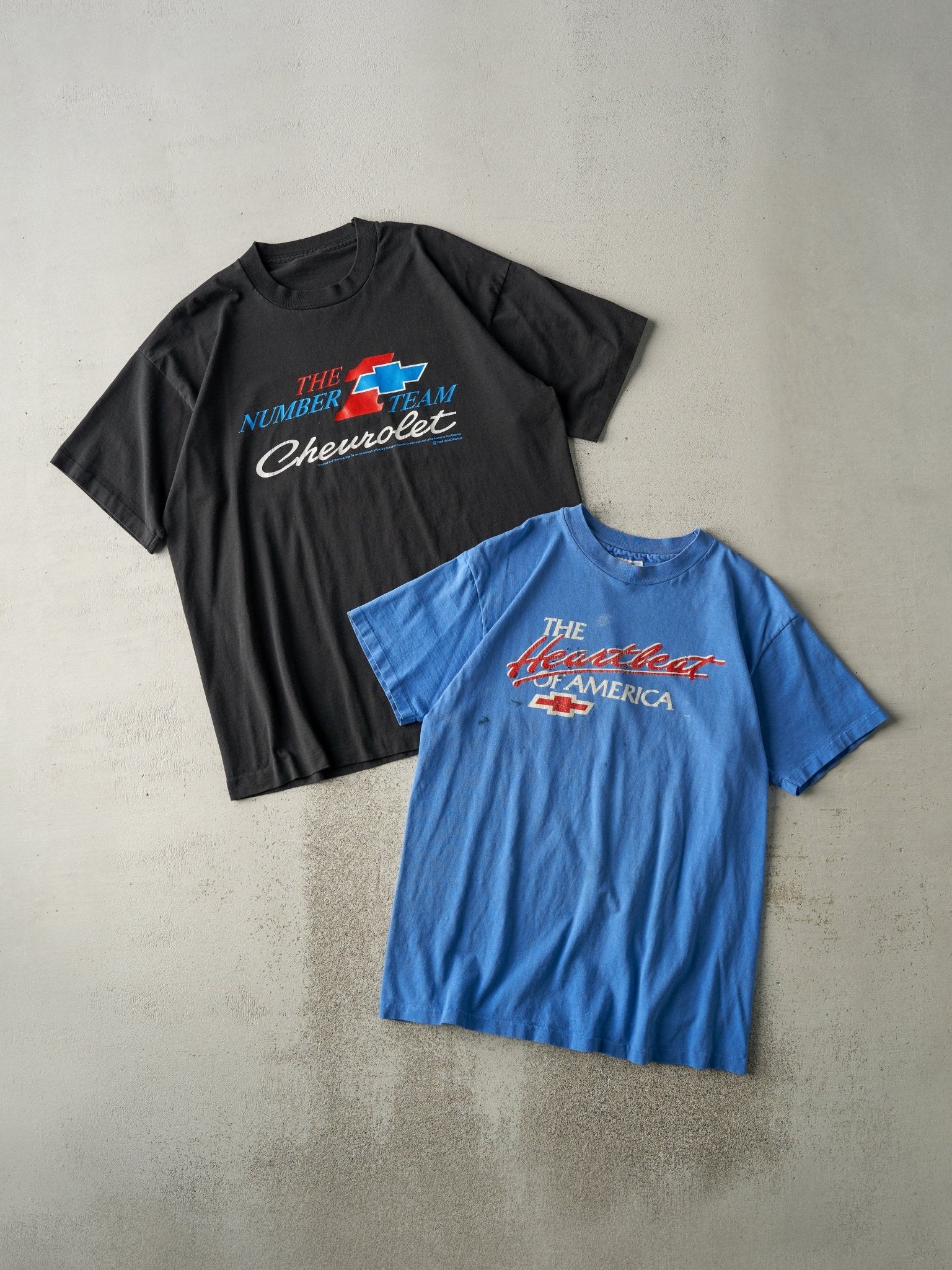Vintage 90s Blue Chevrolet Single Stitch Tee (S) - Image 2