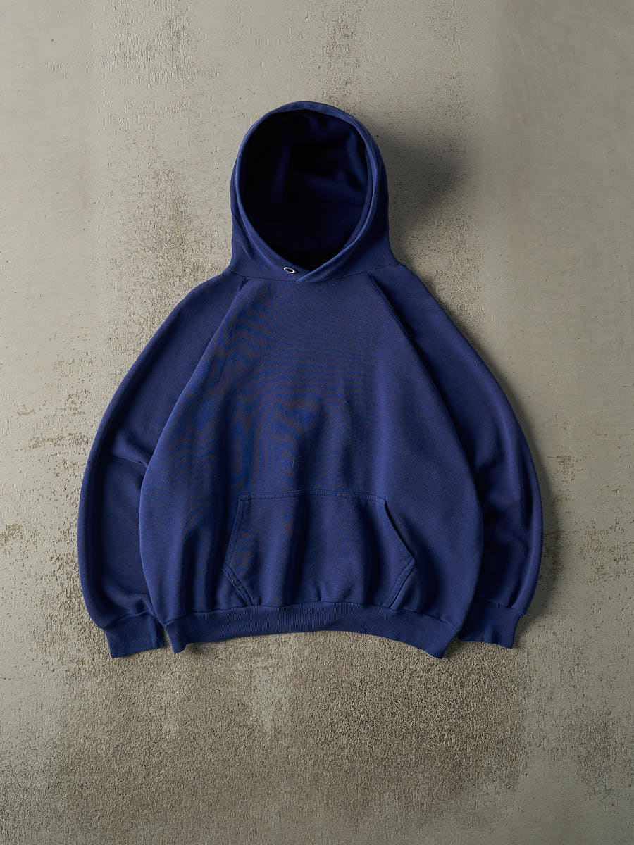 Vintage 90s Royal Blue Discus Athletic Blank Boxy Hoodie (M/L)