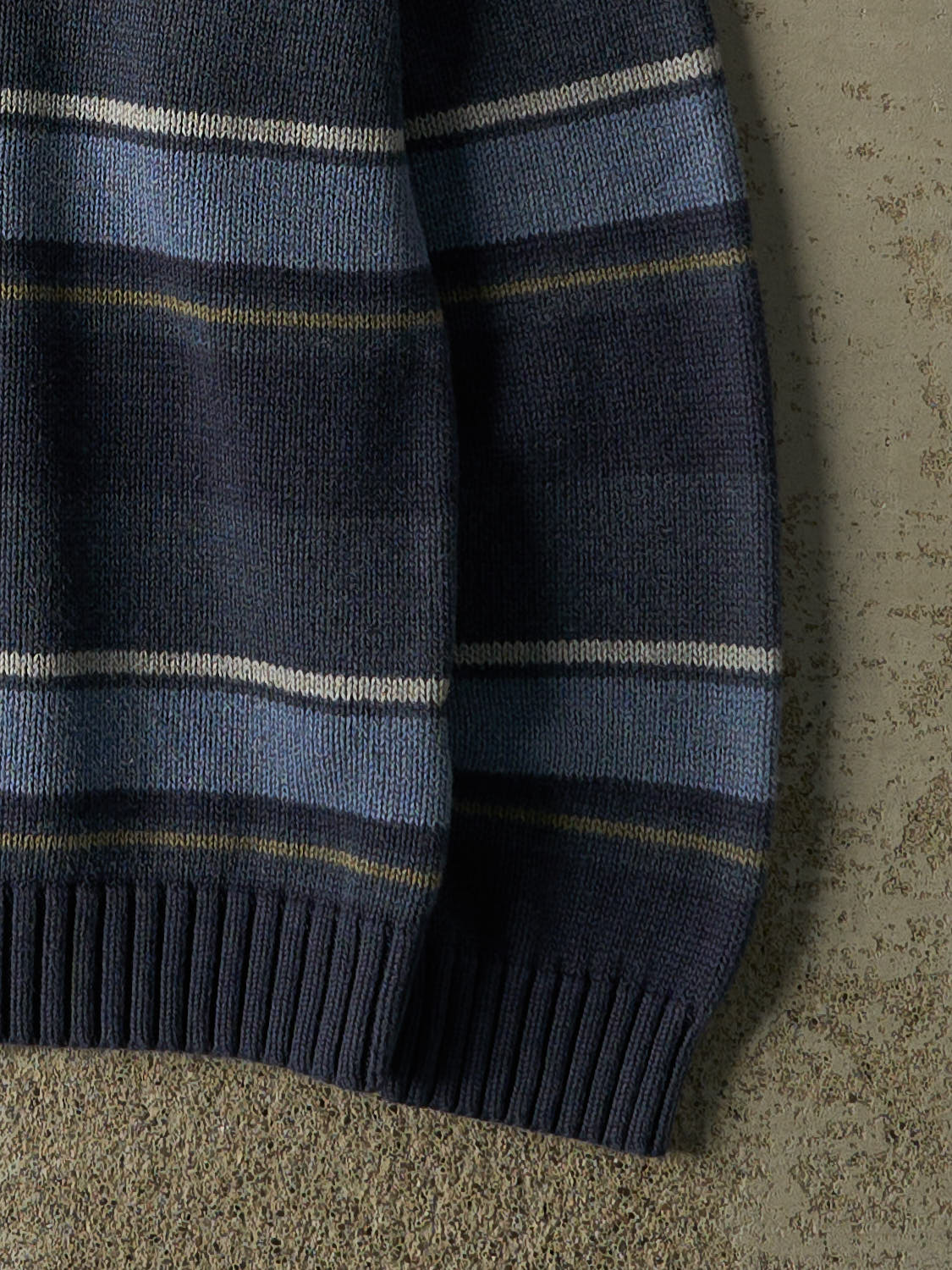 Vintage 90s Blue Eddie Bauer Striped Knit (M/L) - Image 5