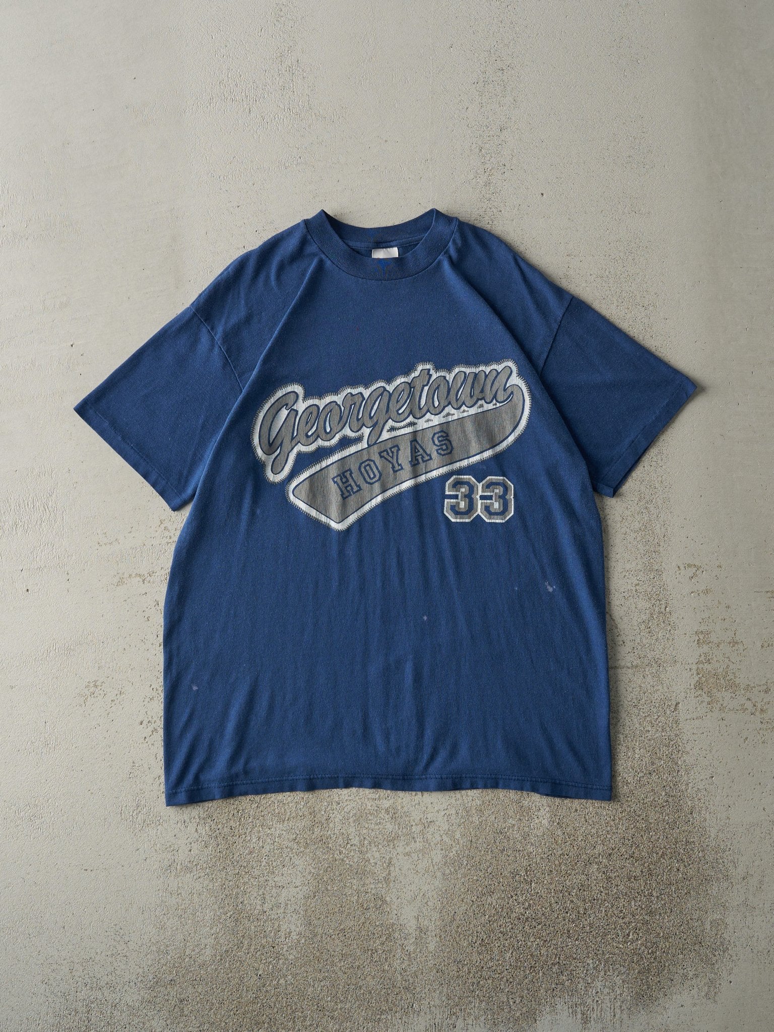 Vintage 90s Blue Georgetown University Hoyas Single Stitch Tee (M/L)
