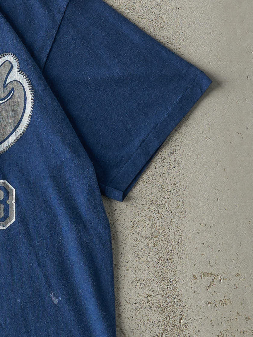 Vintage 90s Blue Georgetown University Hoyas Single Stitch Tee (M/L) - Image 3