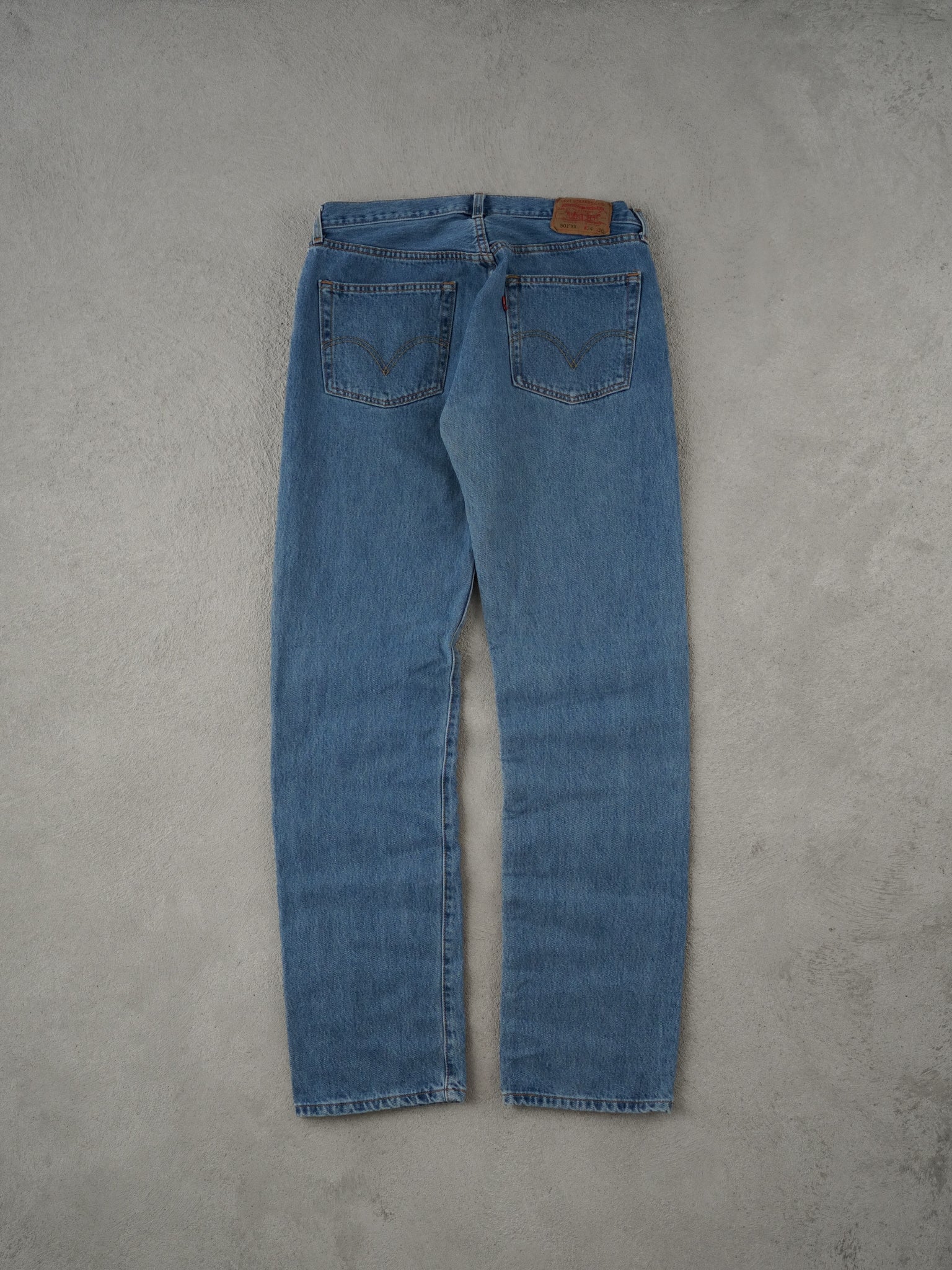 Vintage 90s Blue Levi's 501 Denim Jeans (32x34) - Image 2