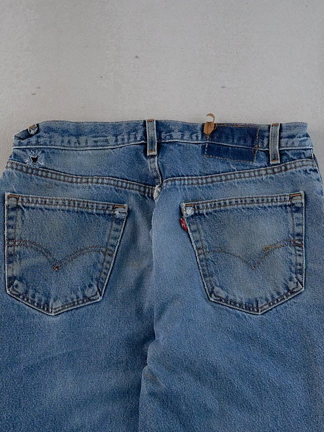 Vintage 90s Blue Levi's 550 Denim Jeans (33x32) - Image 4