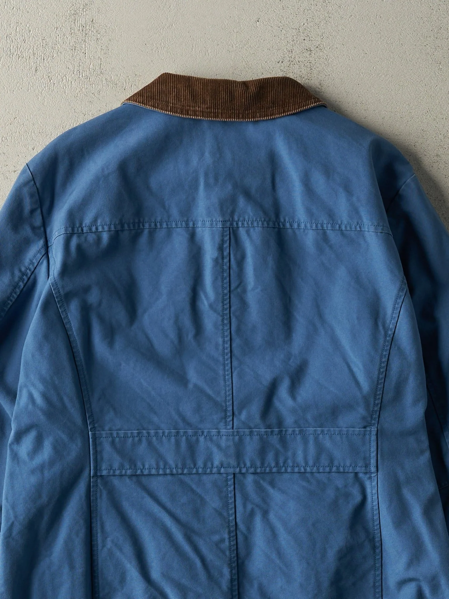 Vintage 90s Blue LL Bean Flannel Lined Barn Jacket (L/XL) - Image 4