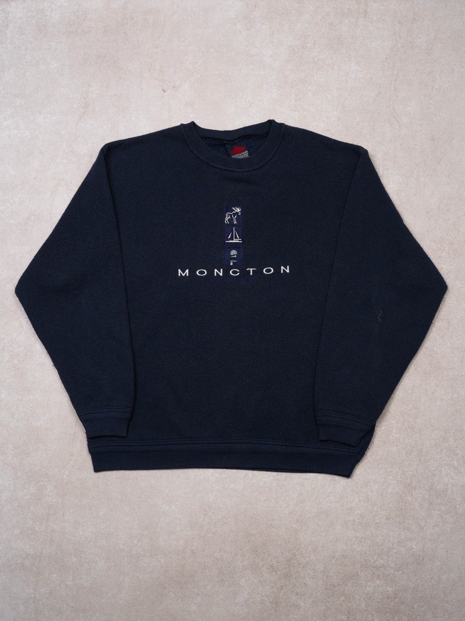 Vintage 90s Blue Moncton Outdoors Crewneck (L)