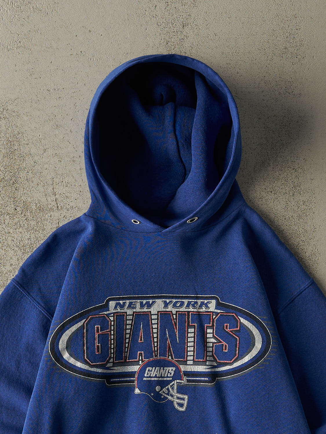 Vintage 90s Blue New York Giants Hoodie (S/M) - Image 3