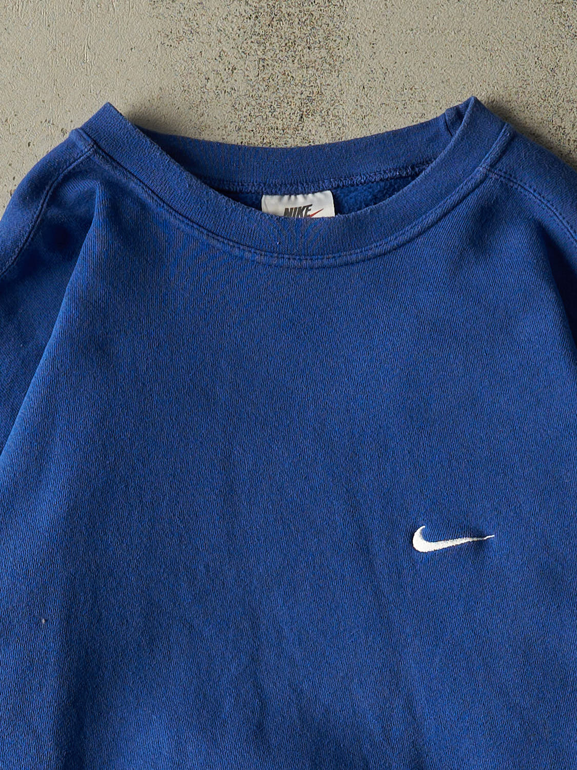 Vintage 90s Blue Nike Embroidered Crewneck (XL) - Image 2