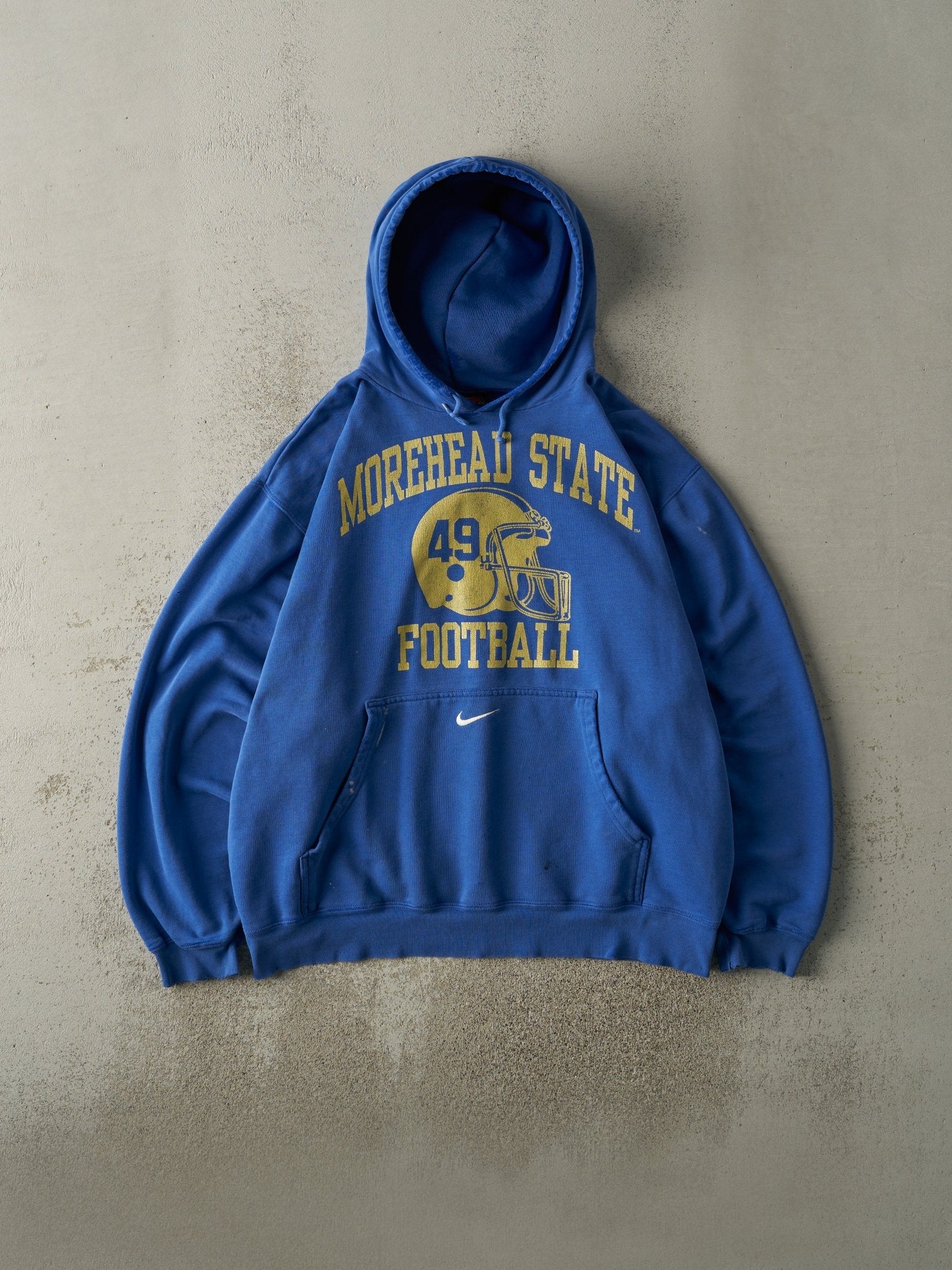 Vintage 90s Blue Nike Morehead State Football Hoodie (XL)