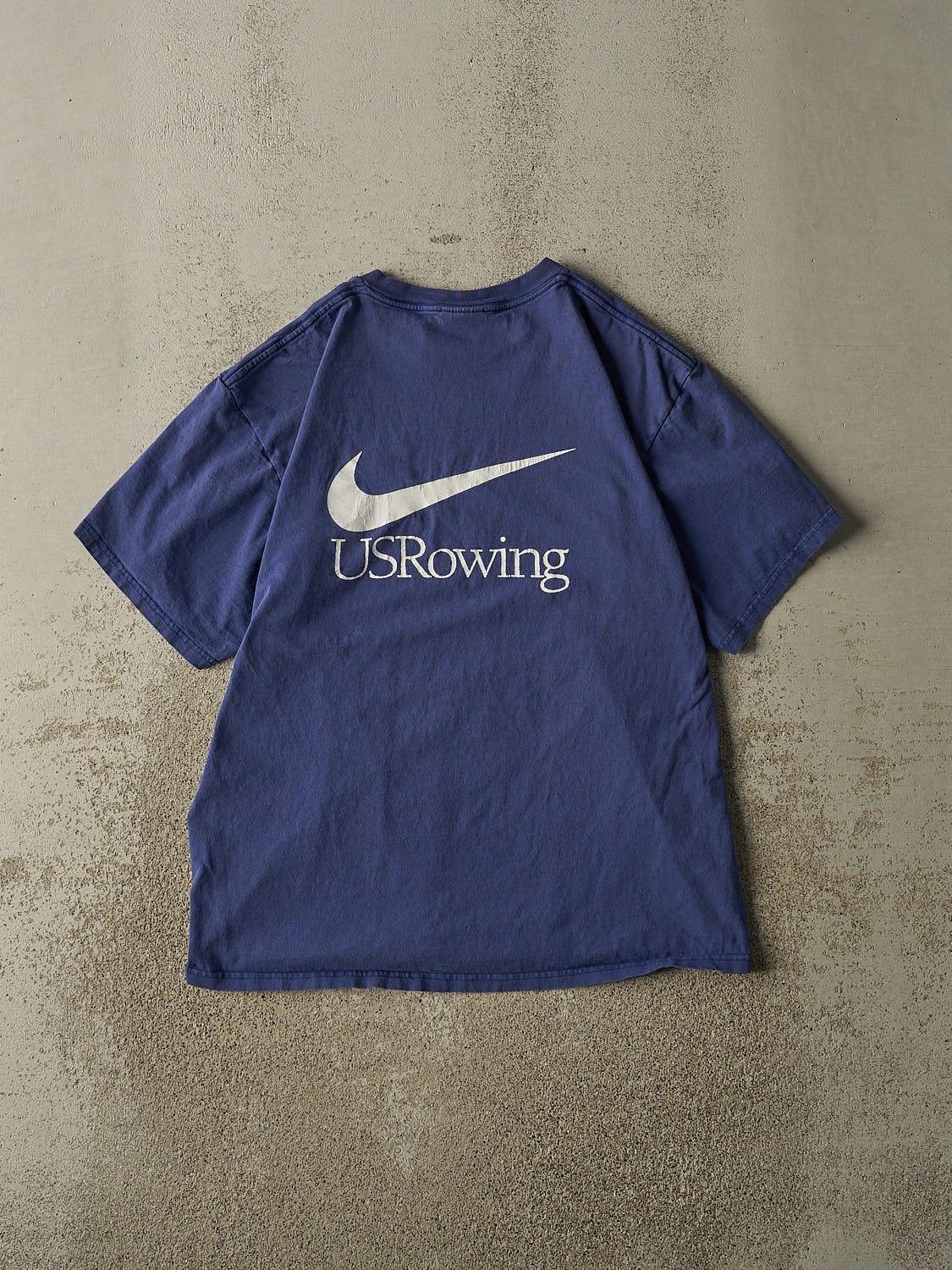 Vintage 90s Blue Nike US Rowing Tee (L) - Image 2