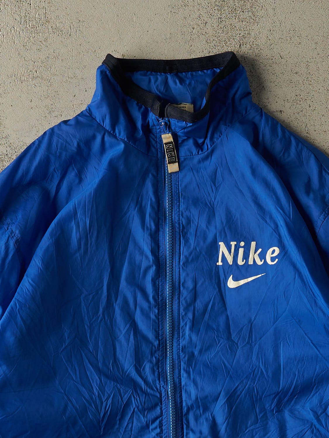 Vintage 90s Blue Nike Windbreaker Jacket (M/L) - Image 2