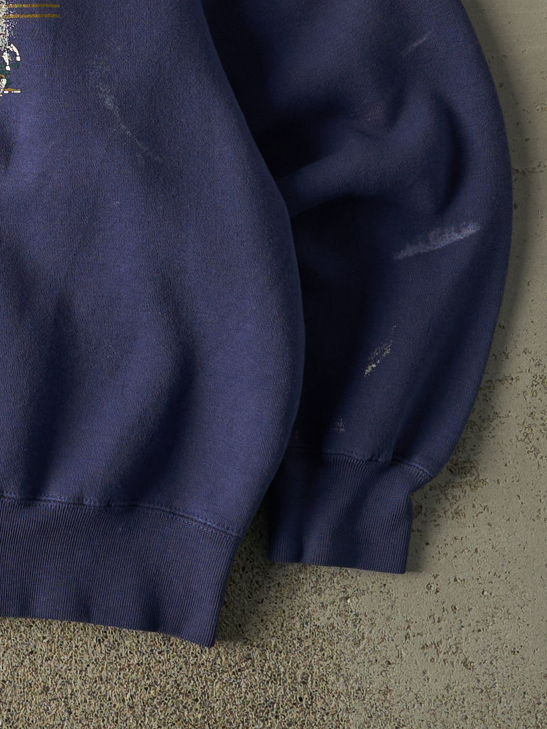 Vintage 90s Blue Notre Dame Fighting Irish Boxy Crewneck (L/XL) - Image 3