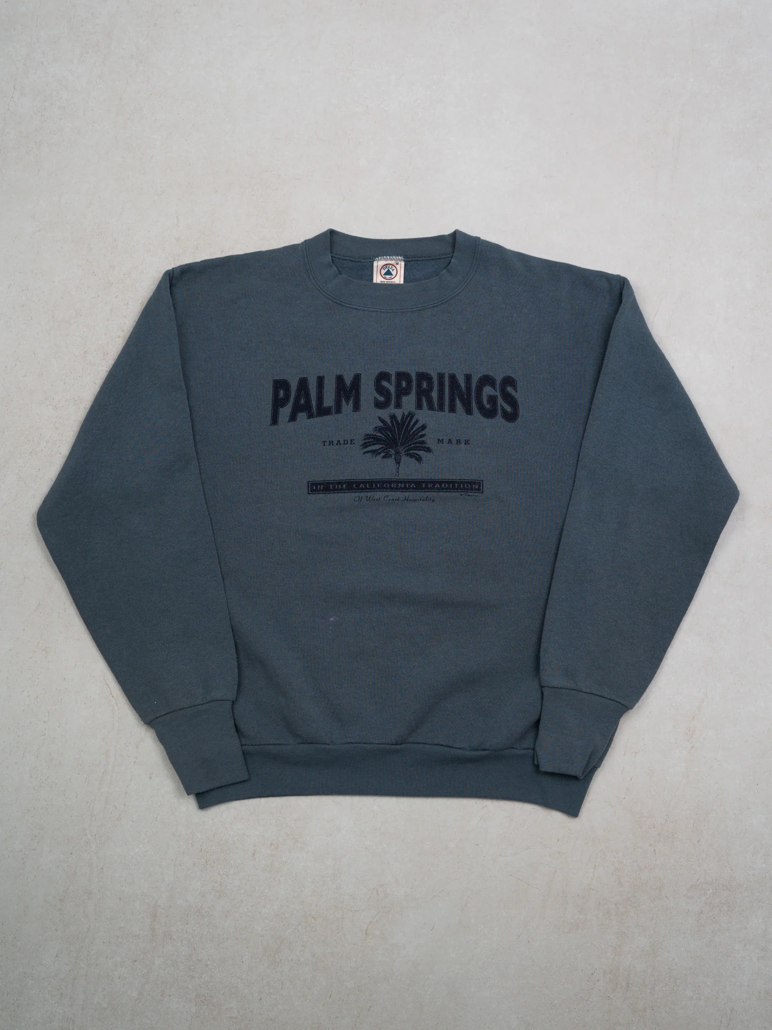 Vintage 90s Blue Palm Strings Crewneck (M)