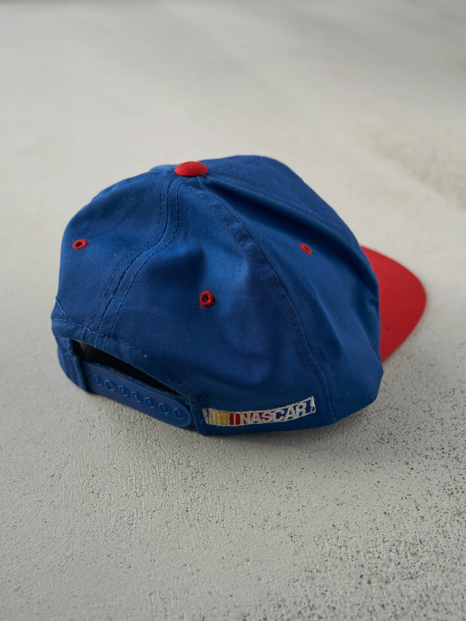 Vintage 90s Blue & Red Jeff Gordon Nascar Snapback Hat - Image 3