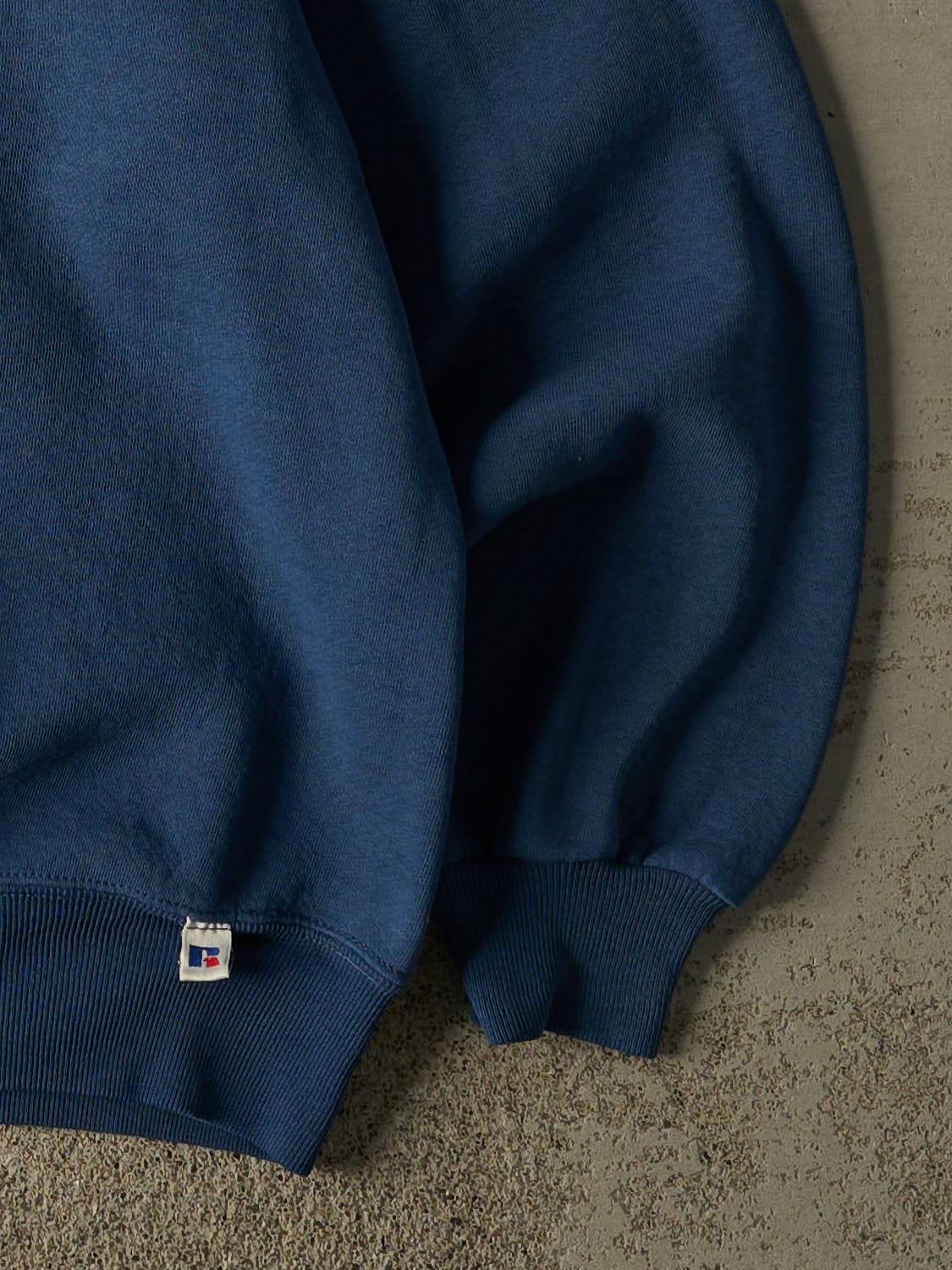 Vintage 90s Blue Russell Athletic Blank Crewneck (L/XL) - Image 3