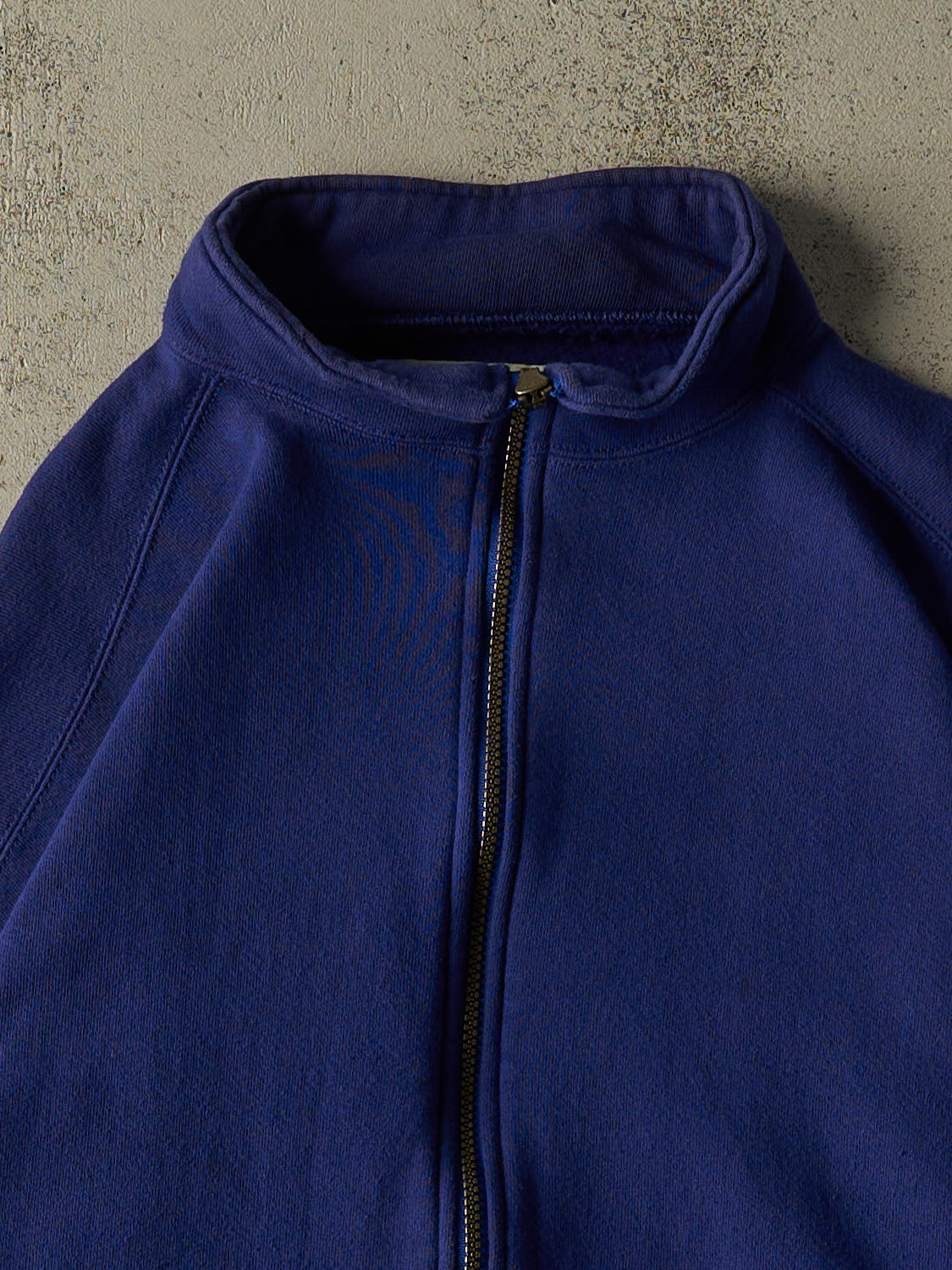 Vintage 90s Blue Russell Athletic x LL Bean Zip Up Sweater (L/XL) - Image 2
