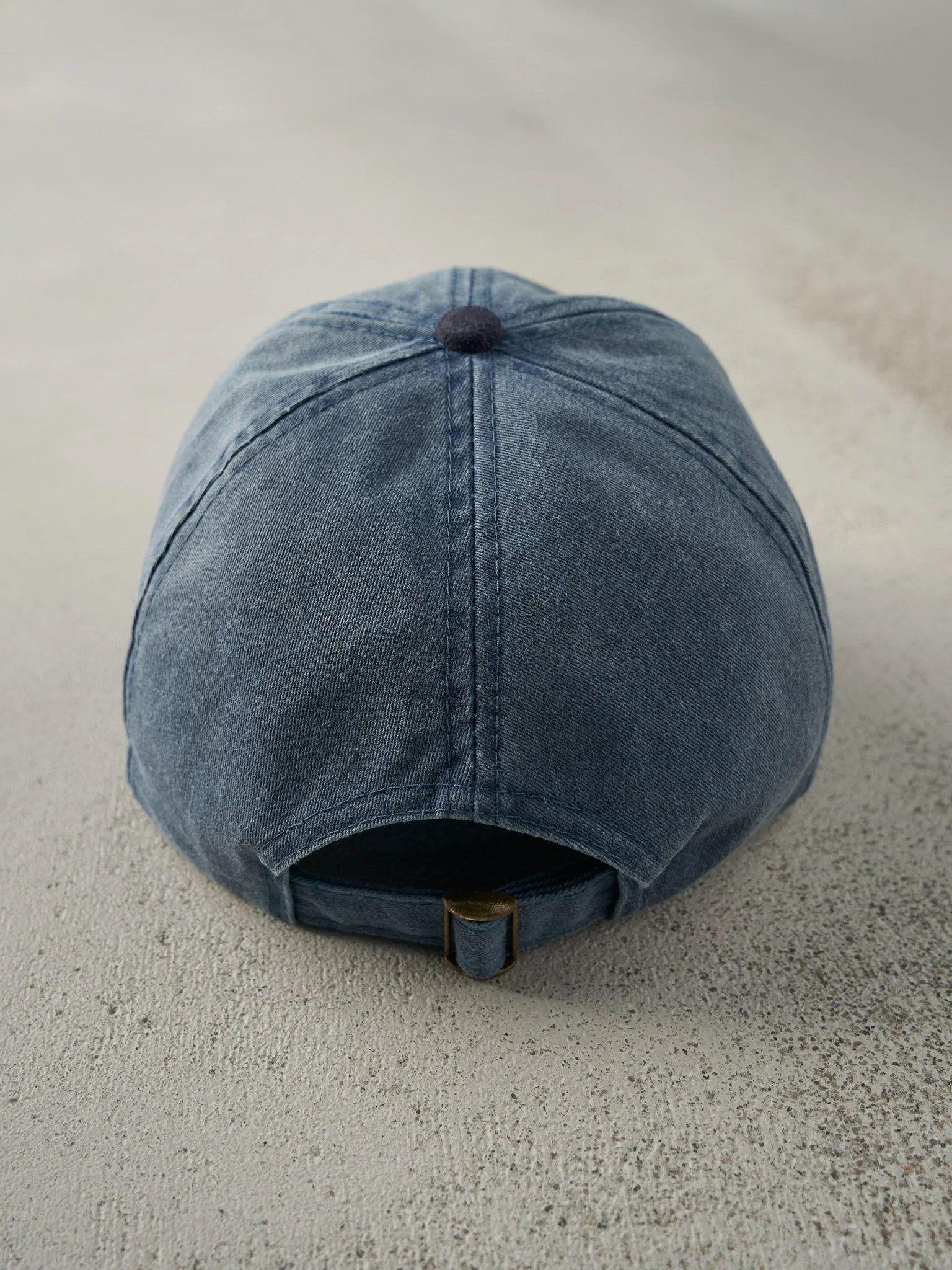 Vintage 90s Blue Two Tone & Suede Embroidered Greely Logo Strapback Hat - Image 3