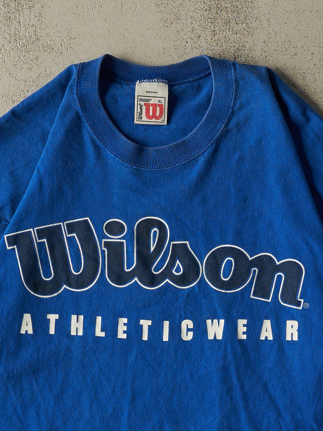 Vintage 90s Blue Wilson Tee (XL) - Image 2