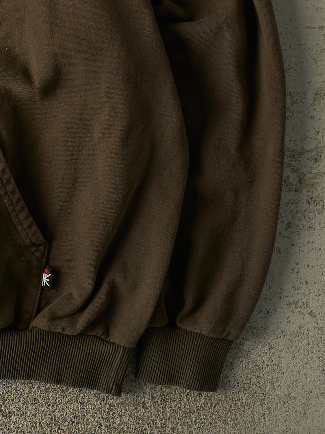 Vintage 90s Brown Blank Hoodie (M/L) - Image 3