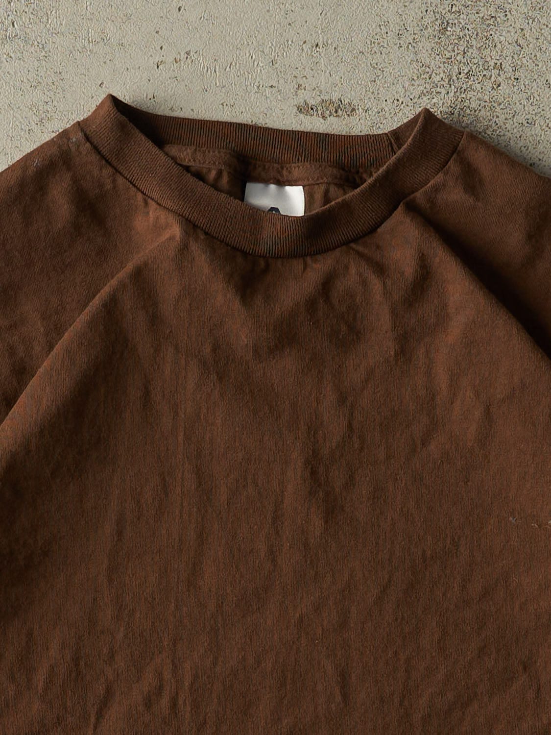 Vintage Y2K Brown Blank Long Sleeve (L/XL) - Image 2