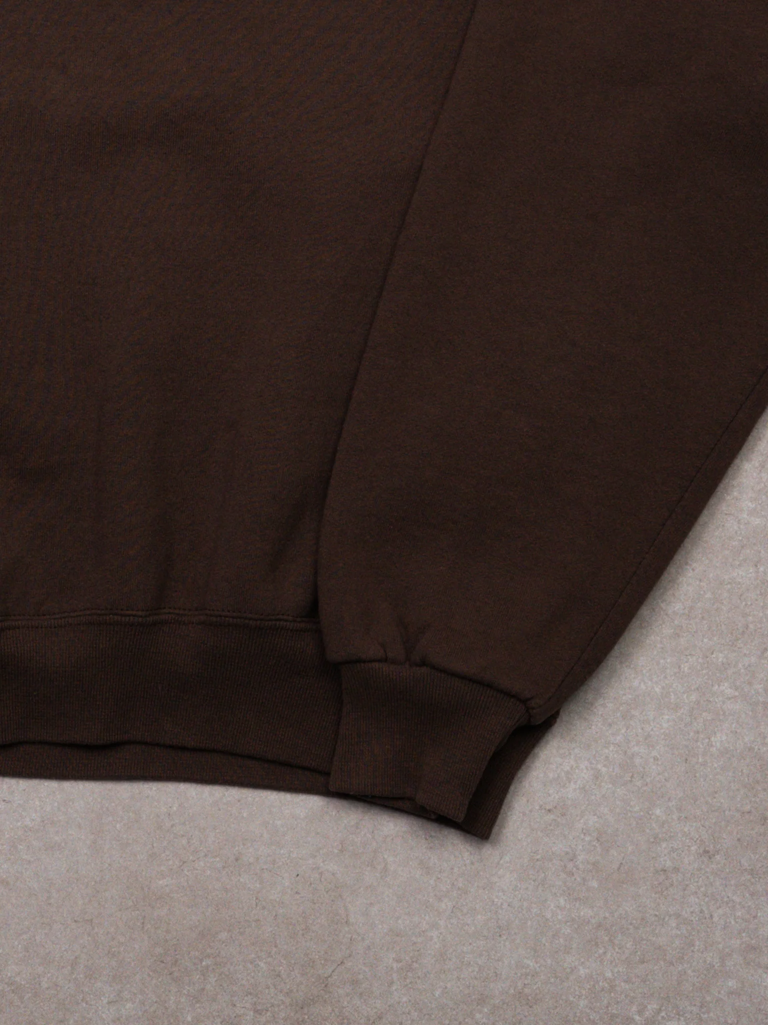 Vintage 90s Brown Blank Russell Athletics Crewneck (M) - Image 3