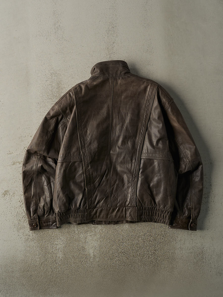 Vintage 90s Brown Danier Leather Jacket (L/XL) - Image 3