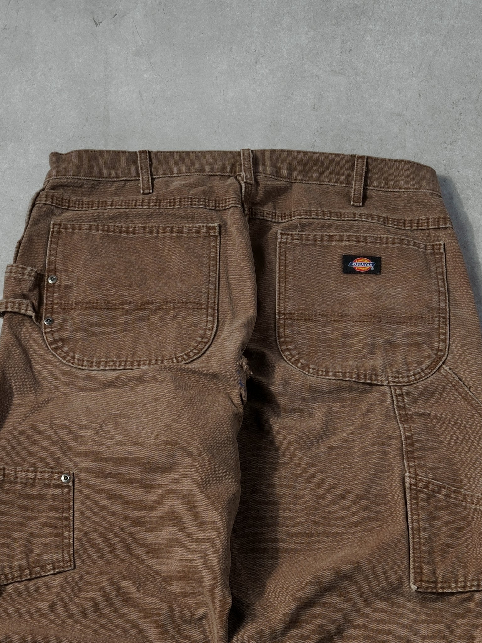 Vintage 90s Brown Dickies Carpenter Pants (34x34) - Image 4