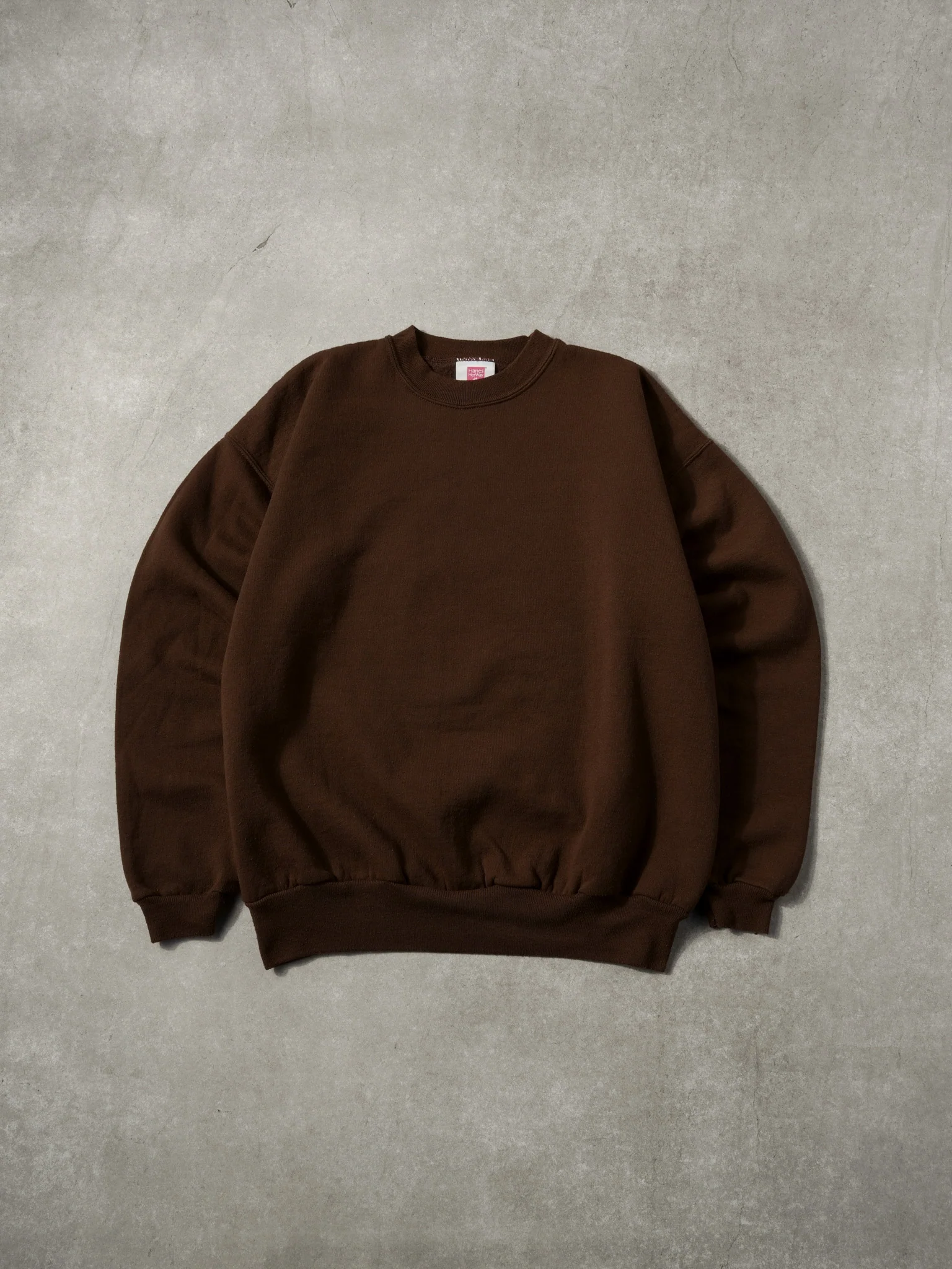 Vintage 90s Brown Hanes Blank Crewneck (M)