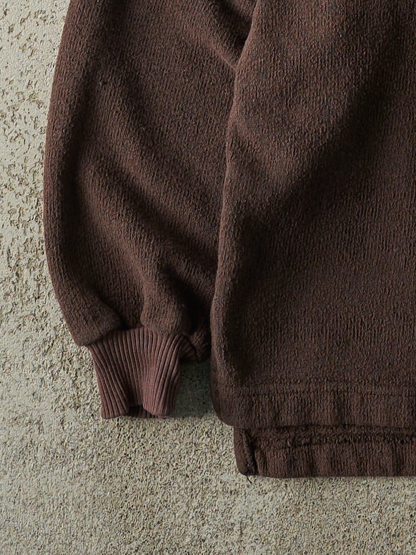Vintage 90s Brown Lightweight Deer Embroidered Quarter Button (M/L) - Image 3