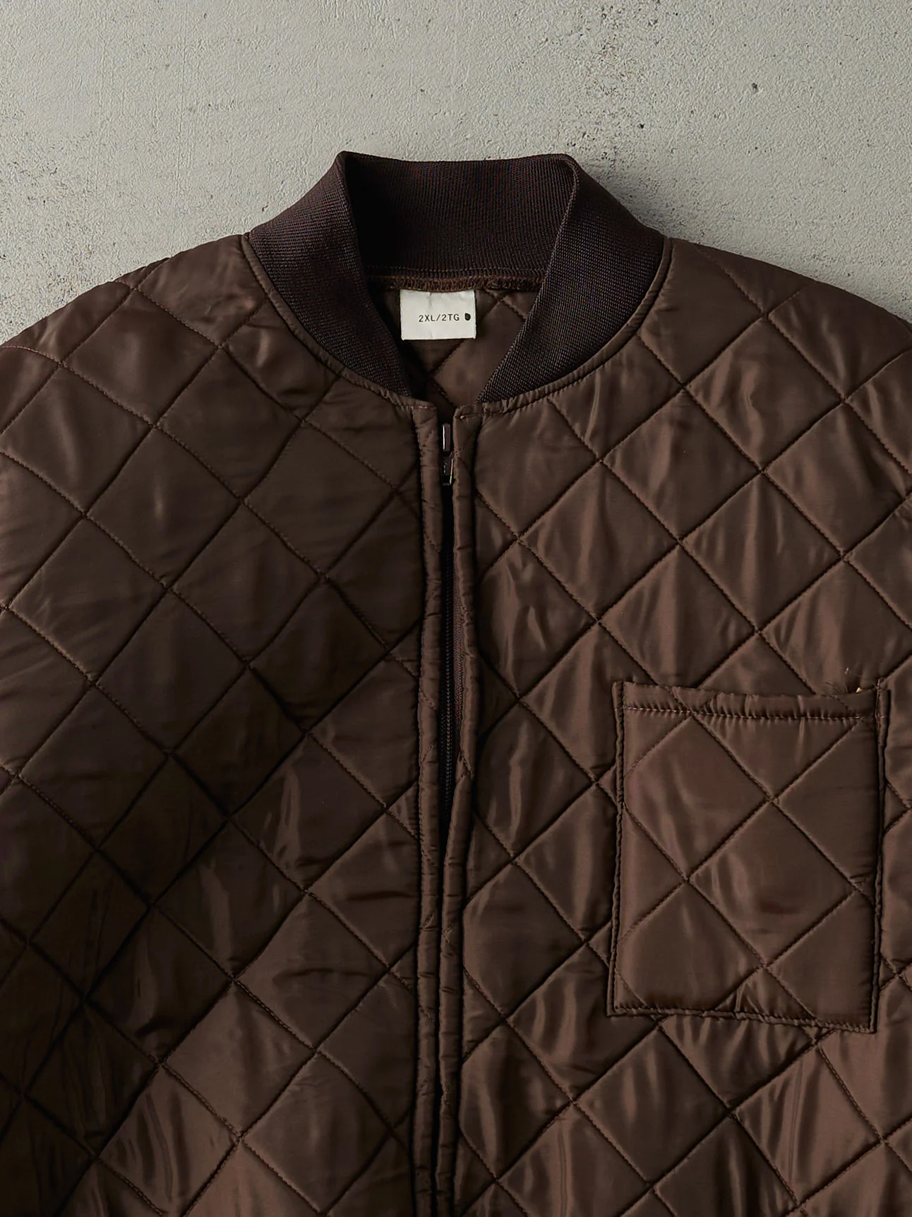 Vintage 90s Brown Nylon Liner Style Jacket (L/XL) - Image 3
