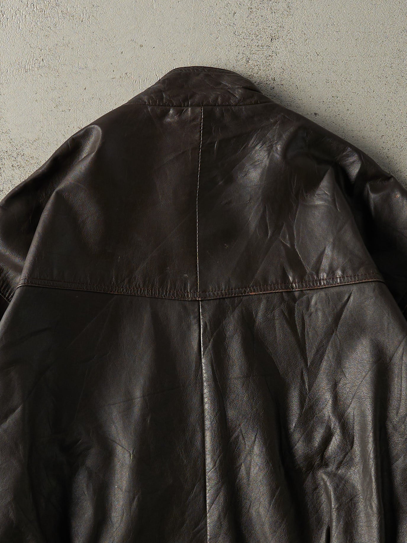 Vintage 90s Brown Renoma Leather Jacket (L) - Image 5