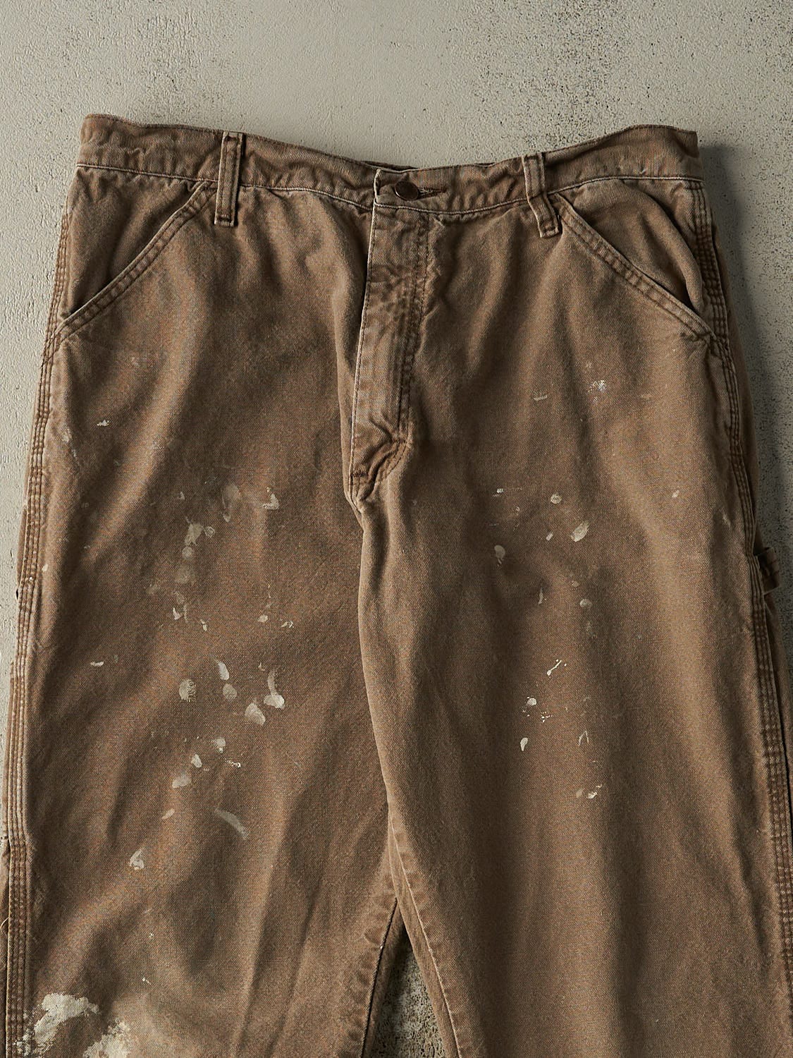Vintage 90s Brown Rustler Carpenter Pants (33x30.5) - Image 4