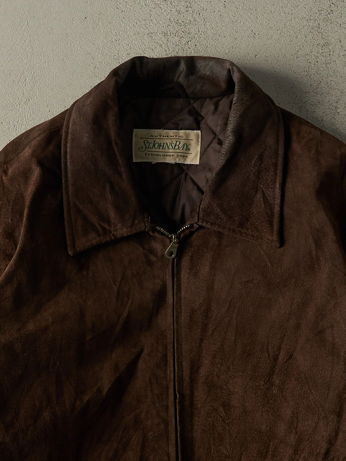 Vintage 90s Brown Suede Bomber Jacket (XL) - Image 3
